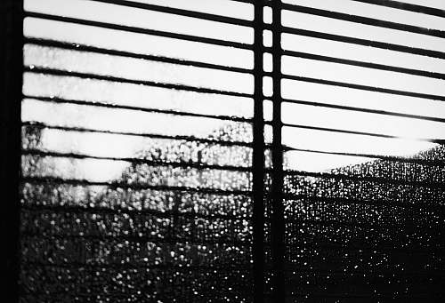 home decor grayscale photo of water droplets on glass window black-and-white
